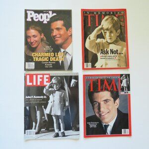John F. Kennedy Jr. Life, Time, People Magazines Lot of 4 Vintage magazines 1999